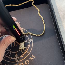 Diamond Equivalent Santa Muerte Necklace 