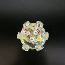 Vintage Glass Paperweight Millefiori