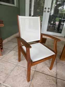 Pleasant Bay Teak Outdoor Arm Chairs (8 chairs)