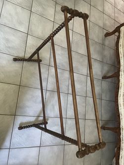 Antique Wooden Quilt Rack approx H28.5”W24”