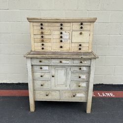 Vintage Wooden Apothecary Style Cabinet – Multi Drawer Storage