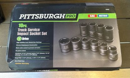 Pittsburgh Pro 10pc Truck Service Impact Socket Set