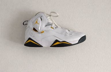 Jordan True Flight High Top White Yellow Black Athletic Basketball Sneakers