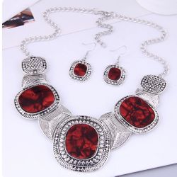 New  Brand Geometric Enamel Jewelry Set