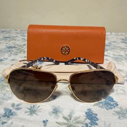 Authentic Tory Burch Aviator Sunglasses