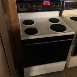 White And Black Hotpoint Stove