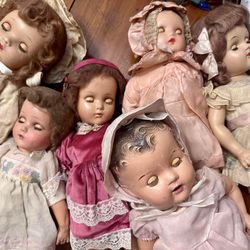 LOT of Antique 1930-40’s Composition Dolls