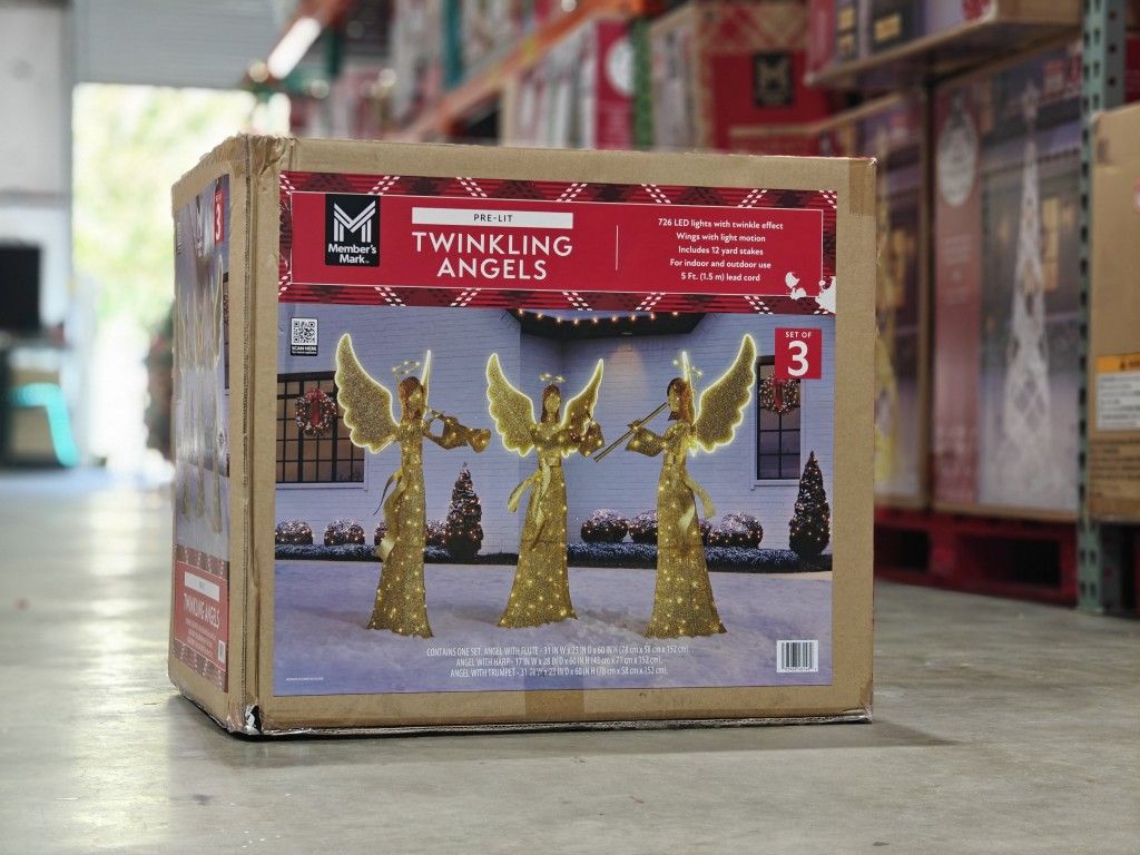 3 Twinkling Angels Christmas Decor