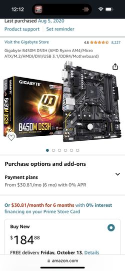Motherboard B450M DS3H