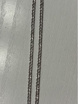 16in 10k white gold Cuban