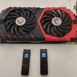 MSI GeForce GTX 1070 Graphics Card Plus Matching 500gb M.2 SSD Only  $90