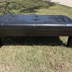 Faux Leather Bench