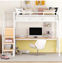 Loft Bed (Full Size w/ mattress)