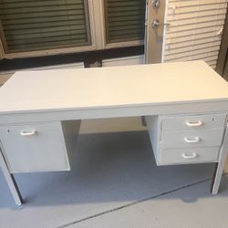 Wood White Desk