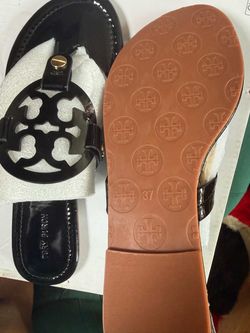 Tory Burch Miller Sandals Black Patent