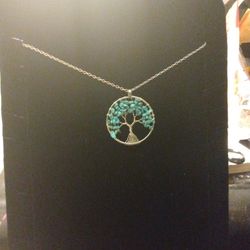 Turquoise Tree Of Life Necklace