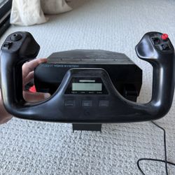 Logitech Flight Simulator Controls- Yoke, Throttle Quadrant, and Rudder Pebbles