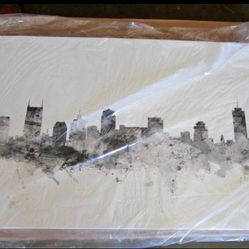 Skyline B&W, 30x47-Inch Canvas Wall Art