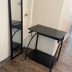 Desk Black and Mirror