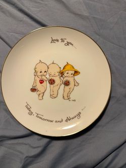 Kewpie Collector Plate Gold Rim