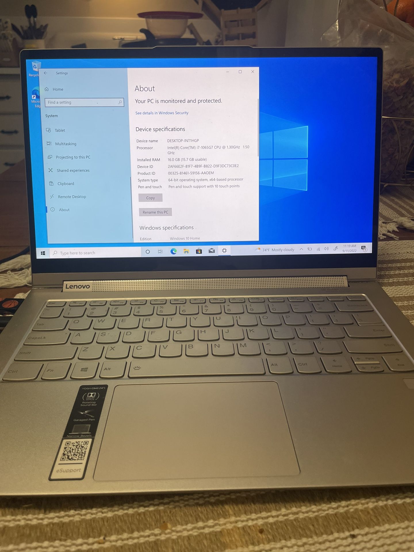 2020 Lenovo Yoga C940 2-in-1 14" 4K Ultra HD IPS Touch Laptop, 10th Gen Intel Core i7-1065G7, 16GB