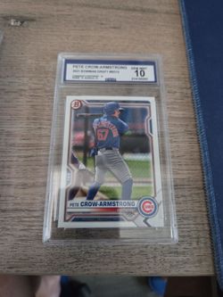 Pete Crow-Armstrong 2021 Bowman Draft #BD12 CGC Gem Mint 10
