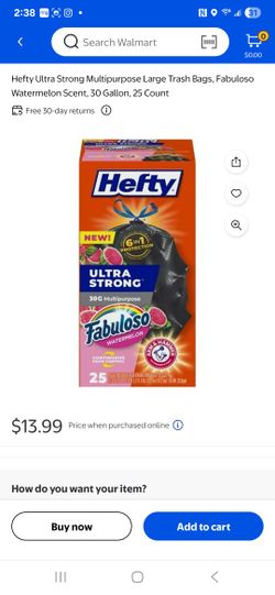 30 Gallons Large Trash Bags 25 Count 