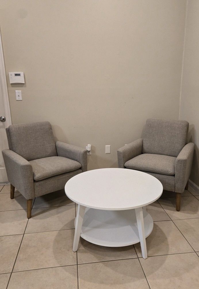 Accent Chairs (2) and Round Table