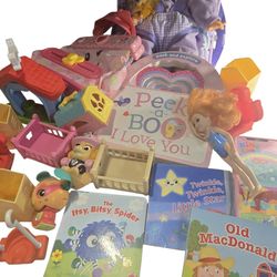 Kids girls mixed toy lot.