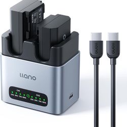 llano 2400mAH NP-FZ100 Battery & 20W Fast Charger Set Dual Slot for Sony