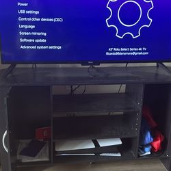 43 inch roku tv and tv stand