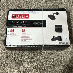 Delta FLYNN Monitor 14 Series Tub And Shower head Spout Black Matte Finish 