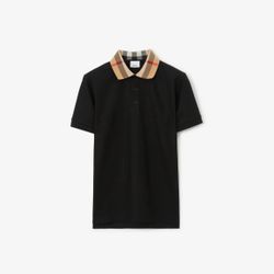 burberry polo checkered collar