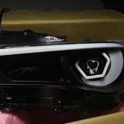 2014-2022 Infinity Q50 Custom Headlight Assembly With Etching On Projector Lens Of Bleeding Heart 