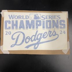 Dodgers Decal Sticker Blue World Series Champions MLB baseball