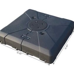Kozyard Heavy Duty Patio Umbrella Stand Outdoor Base - Windproof, Weighted for Cantilever, Pool, Backyard, and Beach Umbrellas Base (Square 32”x32“)