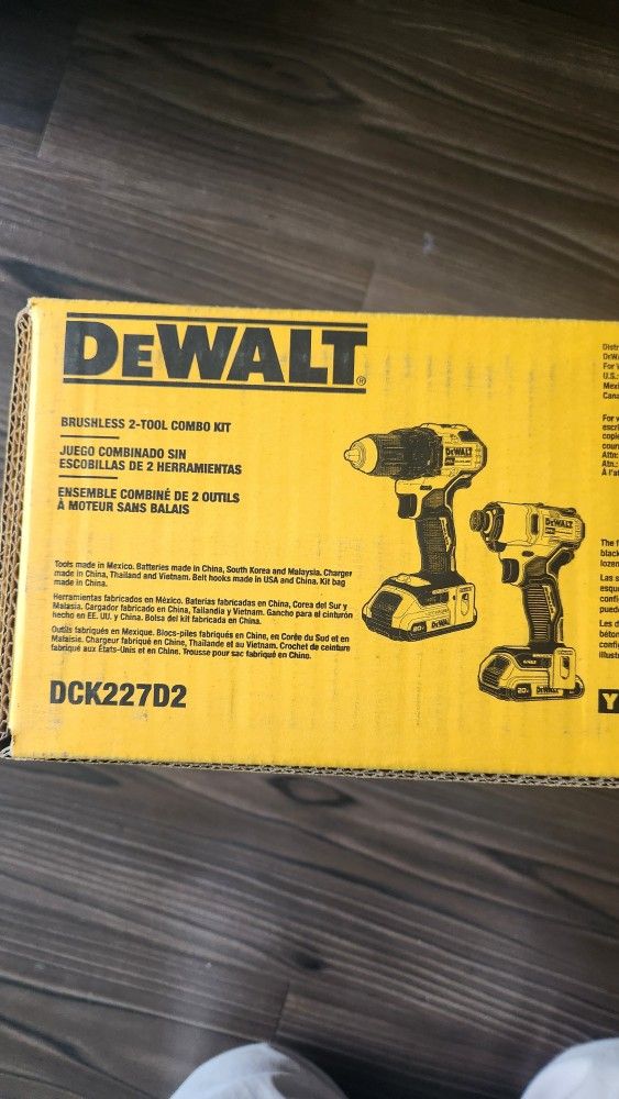 DeWalt 20V MAX Cordless Brushed 2 Tool Compact Drill and Impact