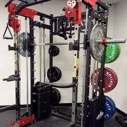 Smith Machine , Squat Rack , Bench Press , Leg Press , Pulley System Machine For Your Weights 