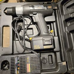 Vintage Craftsman 13.2V 3/8" Drill Driver VSR w Case Battery and Charger 