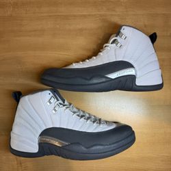 Jordan 12 White Dark Grey Sz 9.5
