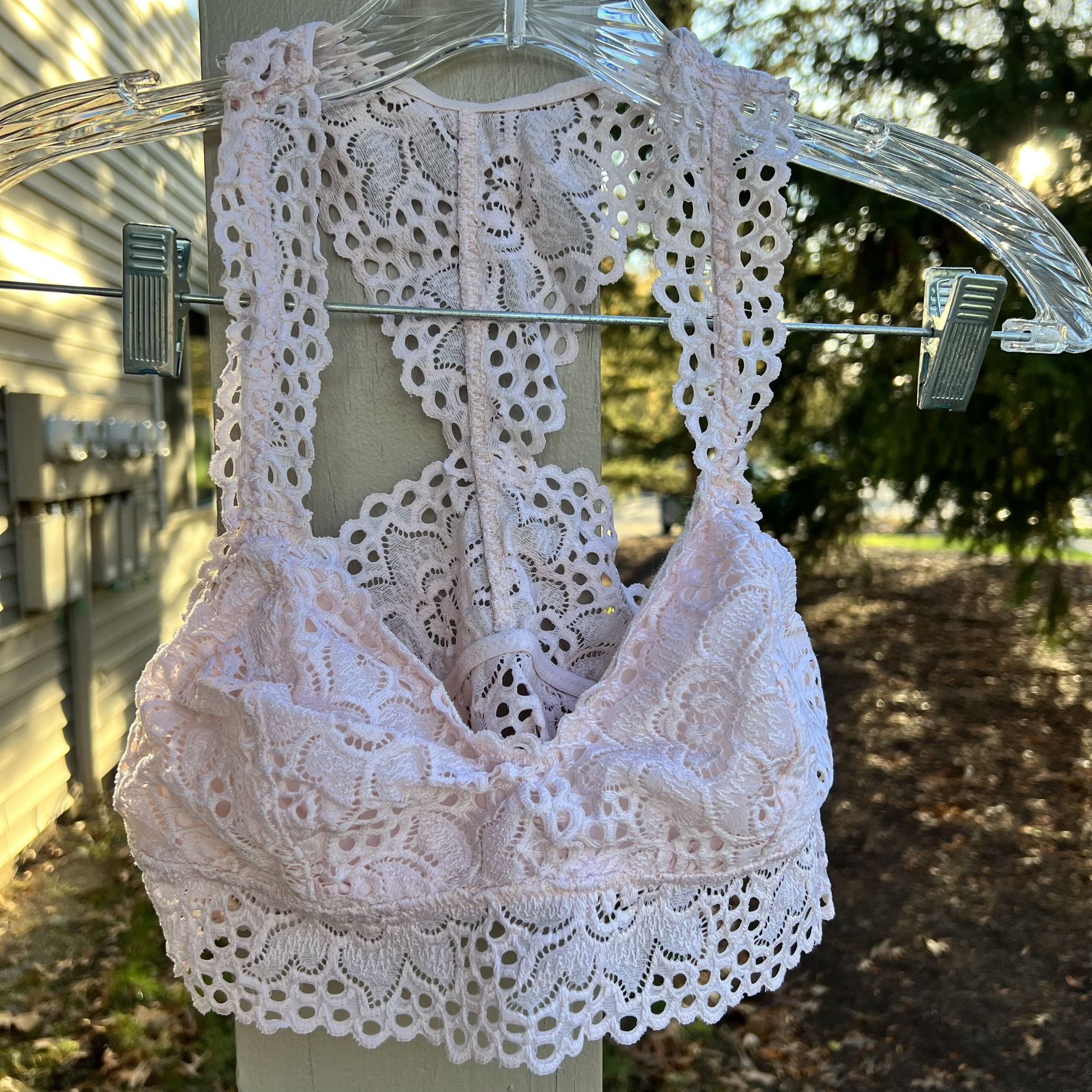 Show Off Eyelash Lace Plunge Bralette