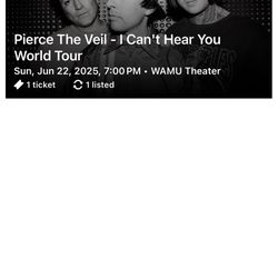 pierce the veil ticket wamu theater