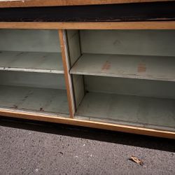 Double Sided Horizontal Solid Wood Shelf