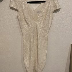 White Sequin Dress