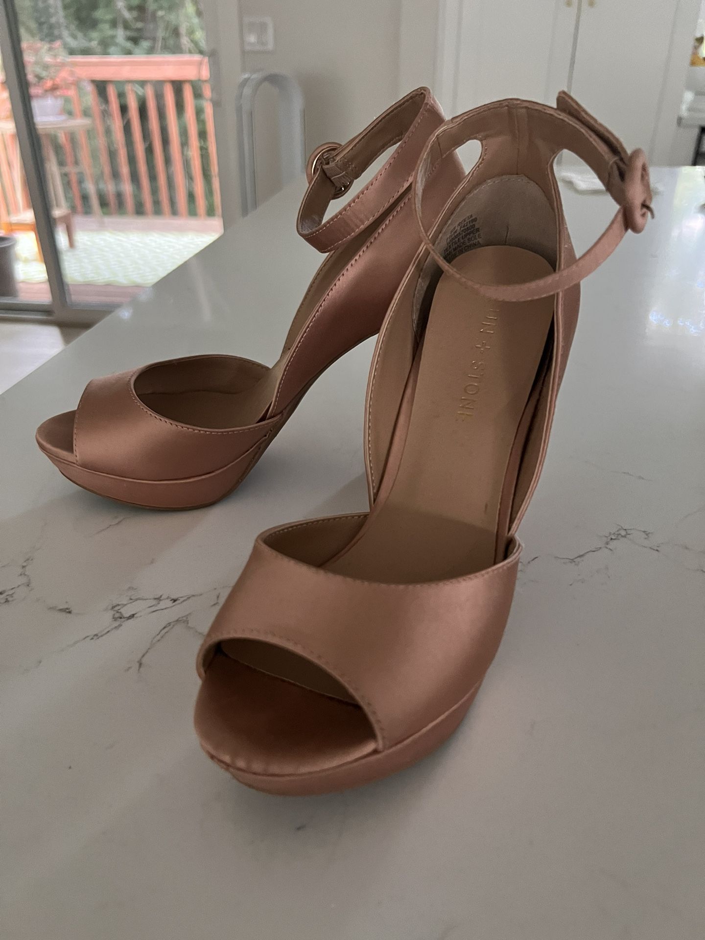 Satin Platform Heels