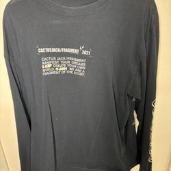 Cactus Jack By Travis Scott For Fragment Logo Long Sleeve ‘Black’