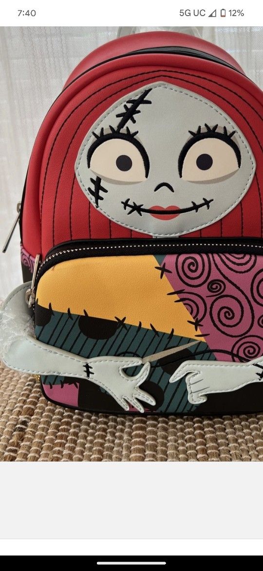 Loungefly Disney Nightmare Before Christmas Sewing Sally Cosplay Mini Backpack