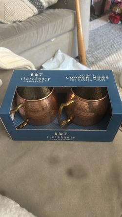 Storehouse Entertain Copper Moscow Mule Mugs Set of 2