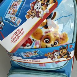 PAW PATROL BACKPACK WITH A SLEEPING BAG
