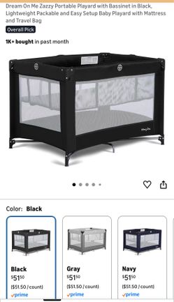 Dream On Me Zazzy Portable Playard with Bassinet